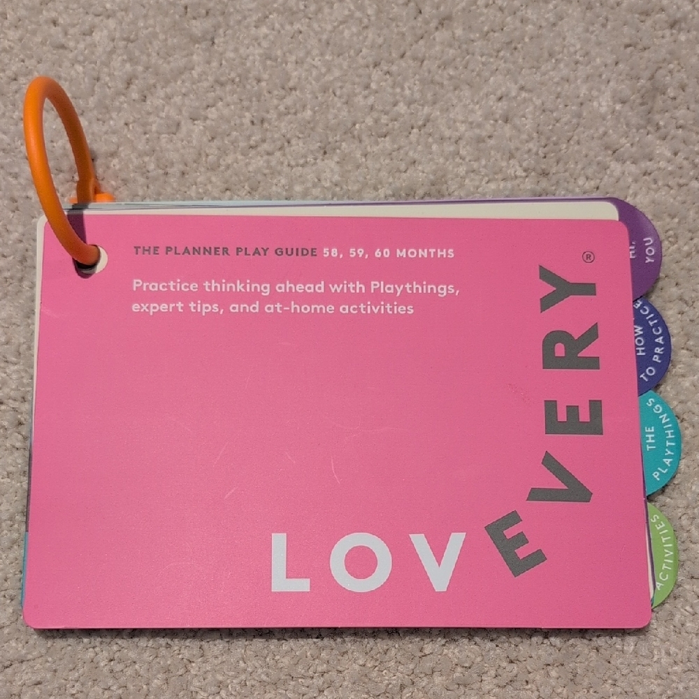 Lovevery The Planner Play Guide Months 58,59,60 Missing Clock And Mini Clock